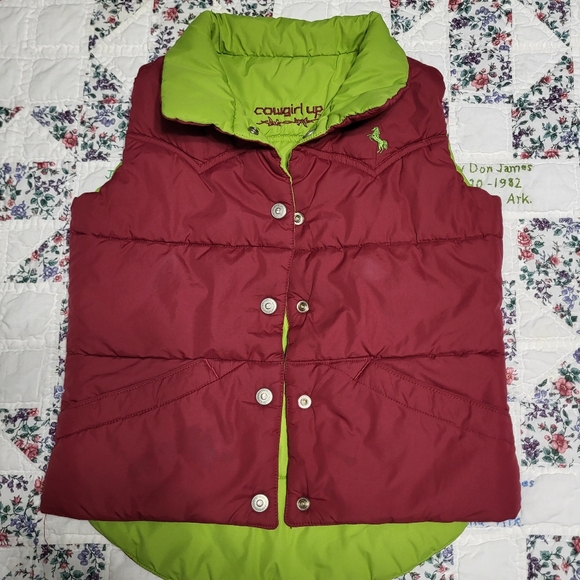 Look VERY NICE! Reversible Girls Cowgirl Up Western Vest Rodeo, Barrel Racing… - Picture 1 of 3
